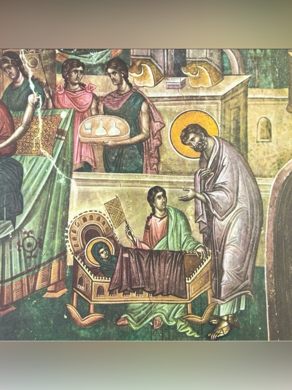 Original Vintage Fine Art Print Poster Medieval Yugoslavia Wall Frescoes Antique